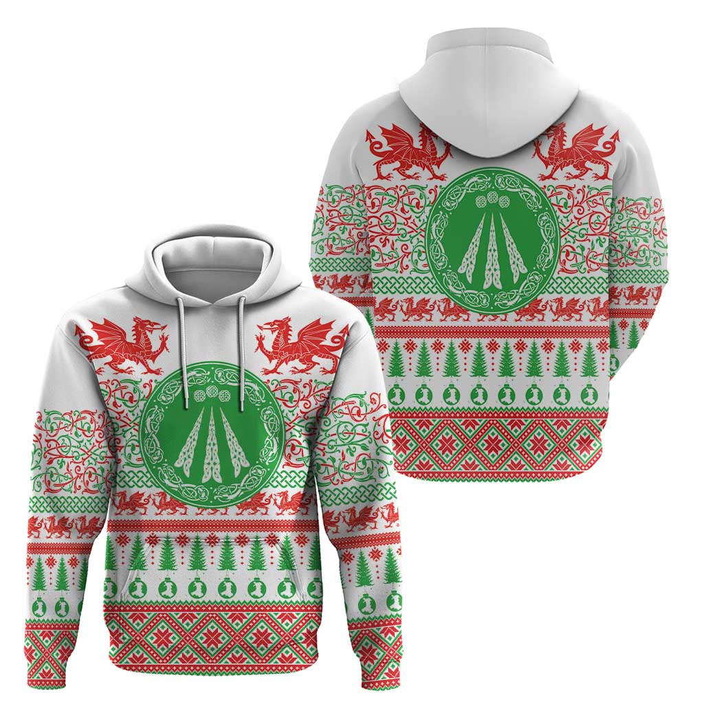 Welsh Christmas Hoodie Awen and Celtics Culture with Xmas Elements LT03
