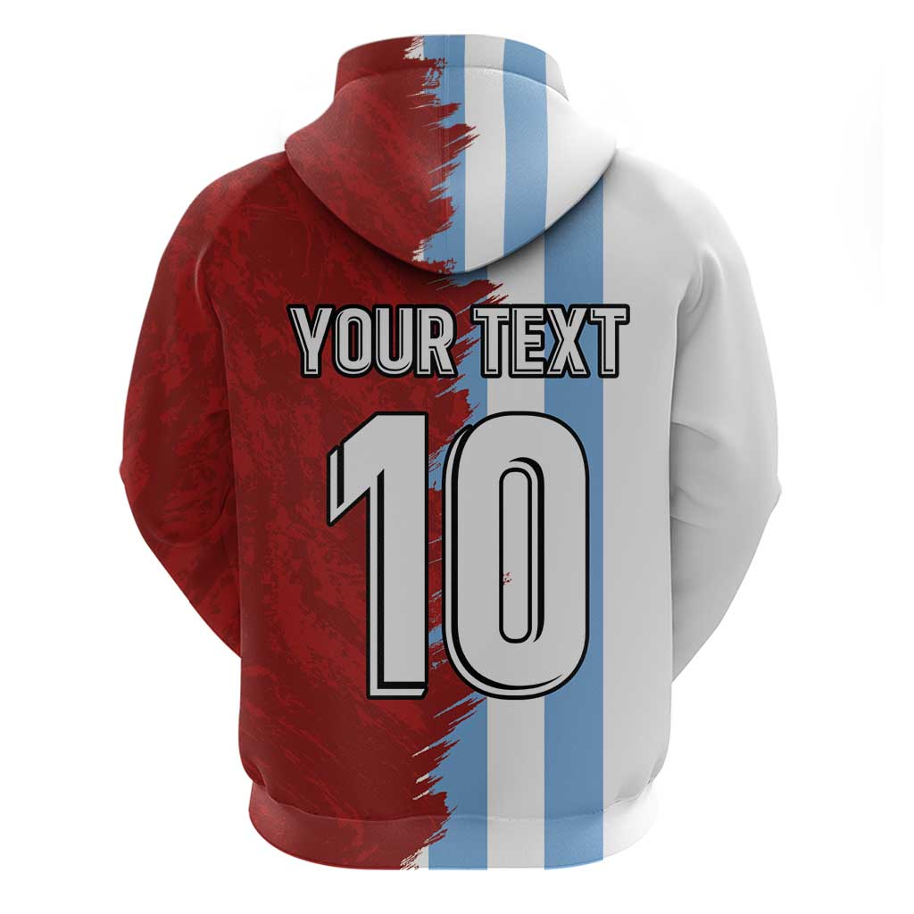 Half Argentina and Half Spain Football Hoodie Grunge Style LT03