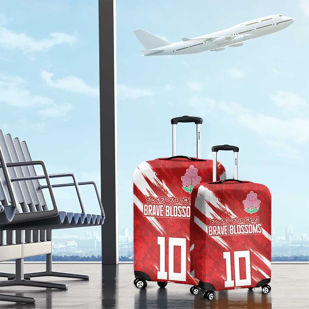Custom Rugby Japan Luggage Cover The Champion Brave Blossoms Red Color LT03