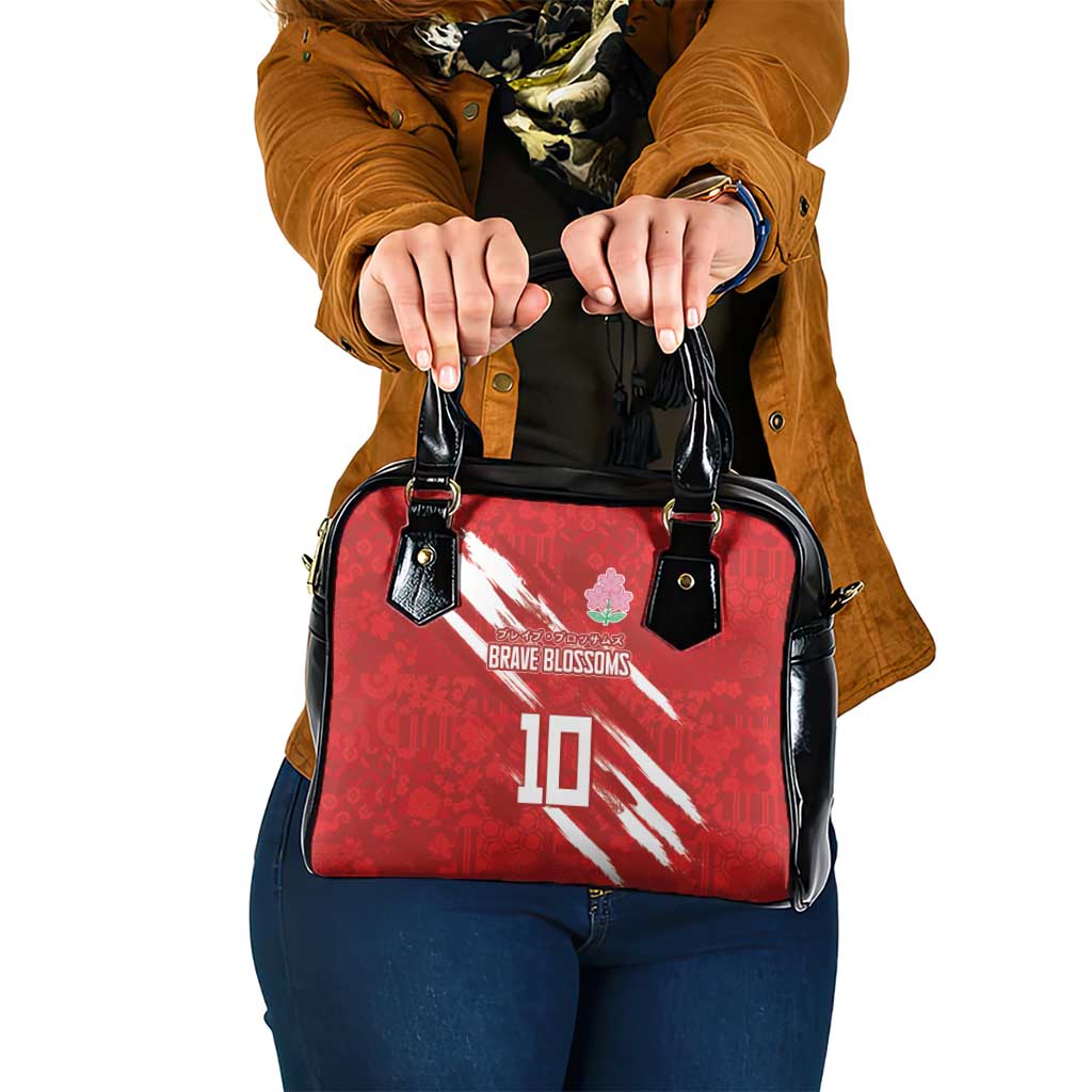 Custom Rugby Japan Shoulder Handbag The Champion Brave Blossoms Red Color LT03