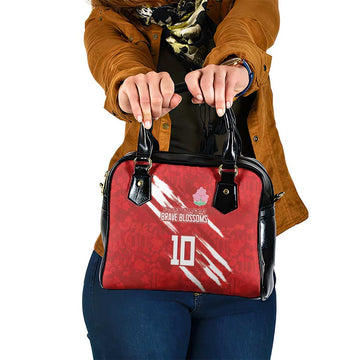 Custom Rugby Japan Shoulder Handbag The Champion Brave Blossoms Red Color LT03
