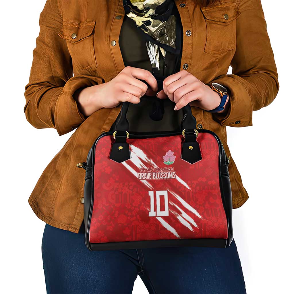 Custom Rugby Japan Shoulder Handbag The Champion Brave Blossoms Red Color LT03