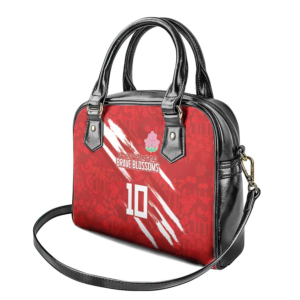 Custom Rugby Japan Shoulder Handbag The Champion Brave Blossoms Red Color LT03