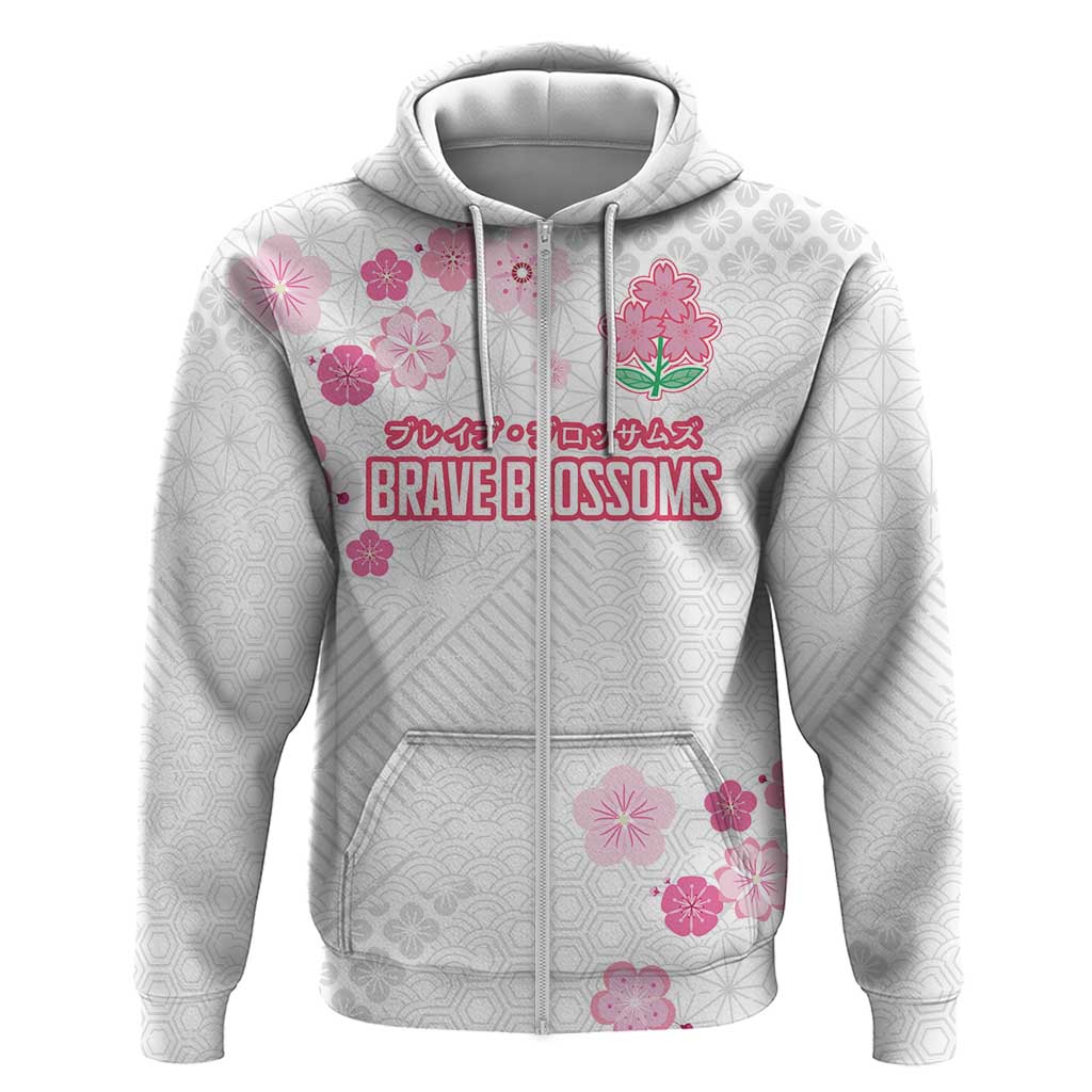 Custom Rugby Japan Hoodie The Champion Brave Blossoms White Color LT03