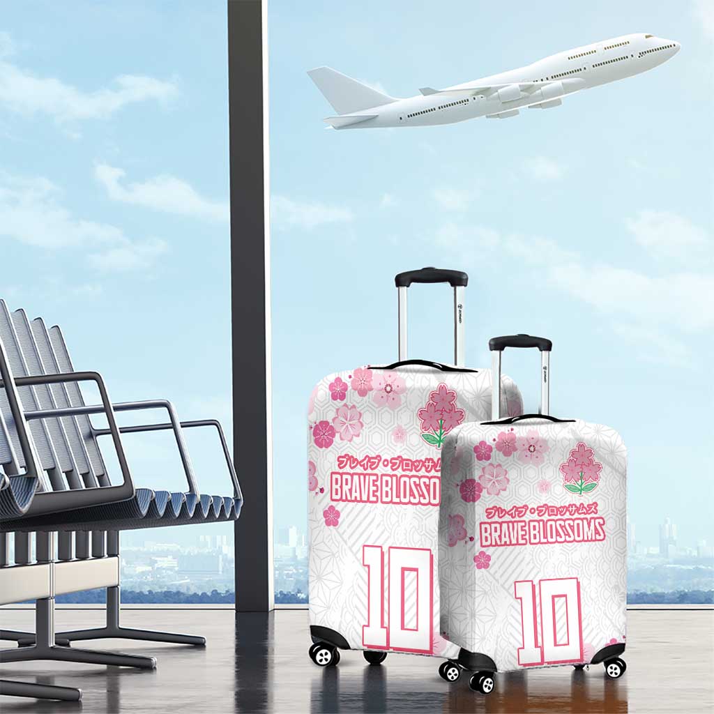Custom Rugby Japan Luggage Cover The Champion Brave Blossoms White Color LT03