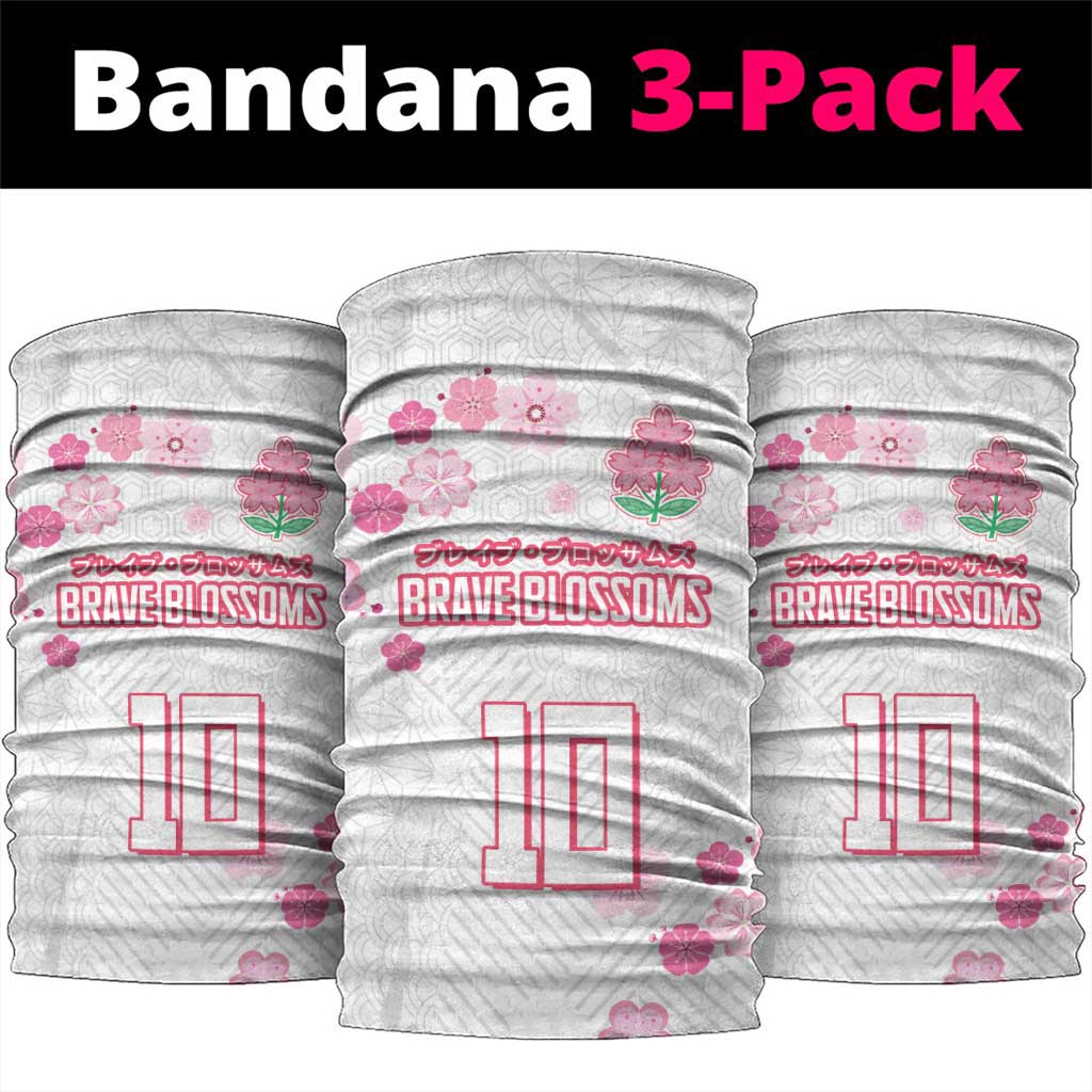 Custom Rugby Japan Neck Gaiter The Champion Brave Blossoms White Color LT03