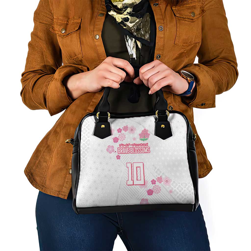Custom Rugby Japan Shoulder Handbag The Champion Brave Blossoms White Color LT03