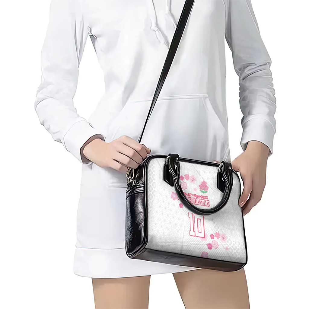Custom Rugby Japan Shoulder Handbag The Champion Brave Blossoms White Color LT03