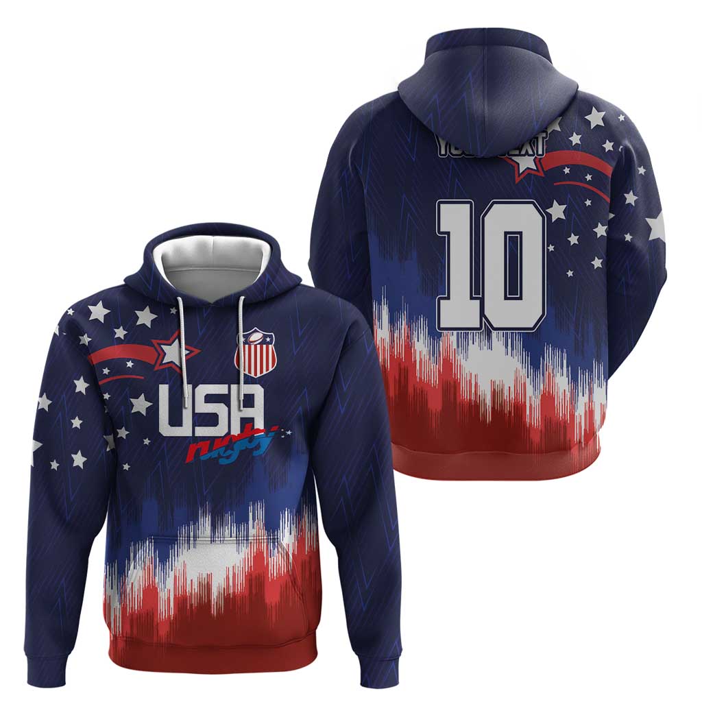 Custom Rugby USA Hoodie American Icon LT03