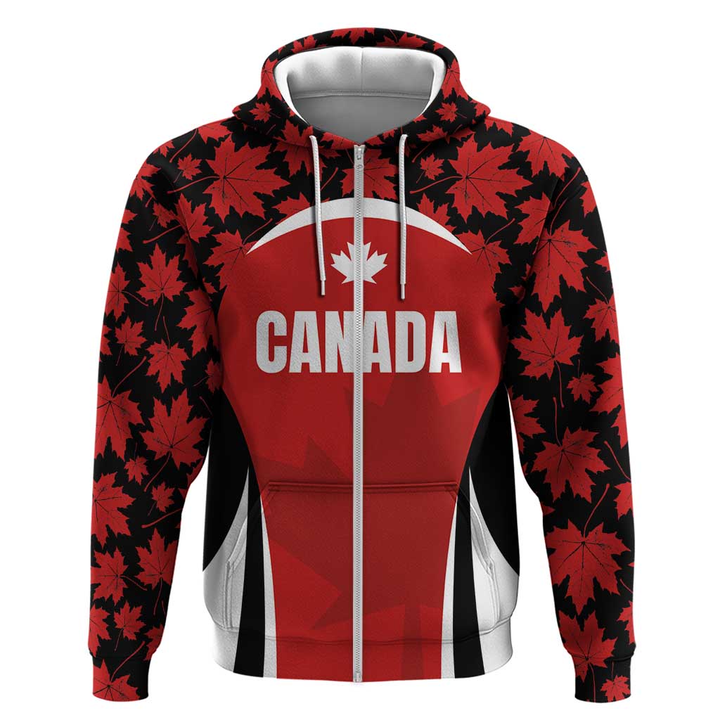 Custom Canada Pacific Rugby 2024 Hoodie Maple Pattern Jersey LT03