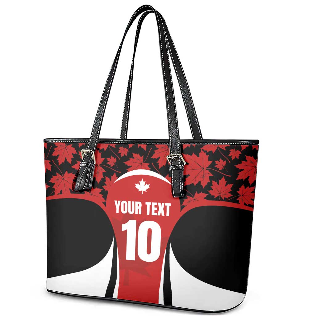 Custom Canada Pacific Rugby 2024 Leather Tote Bag Maple Pattern Jersey LT03