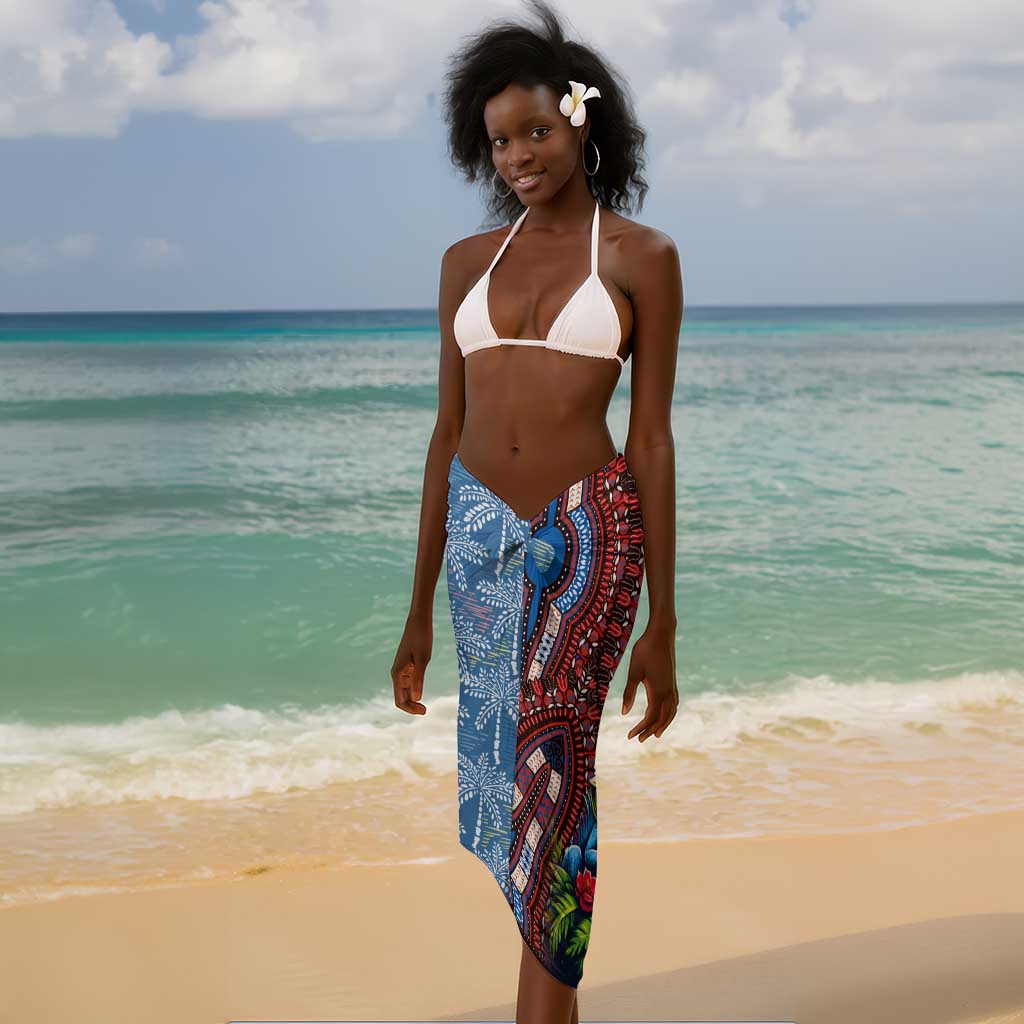 Afro-Caribbean Sarong African Dashiki Style with Caribbean Music with Blue Iguanas LT03