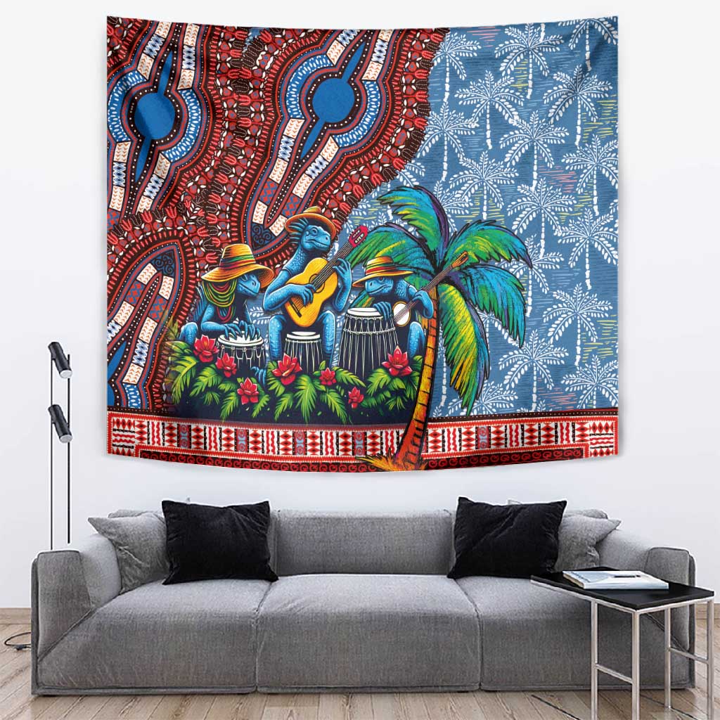 Afro-Caribbean Tapestry African Dashiki Style with Caribbean Music with Blue Iguanas LT03