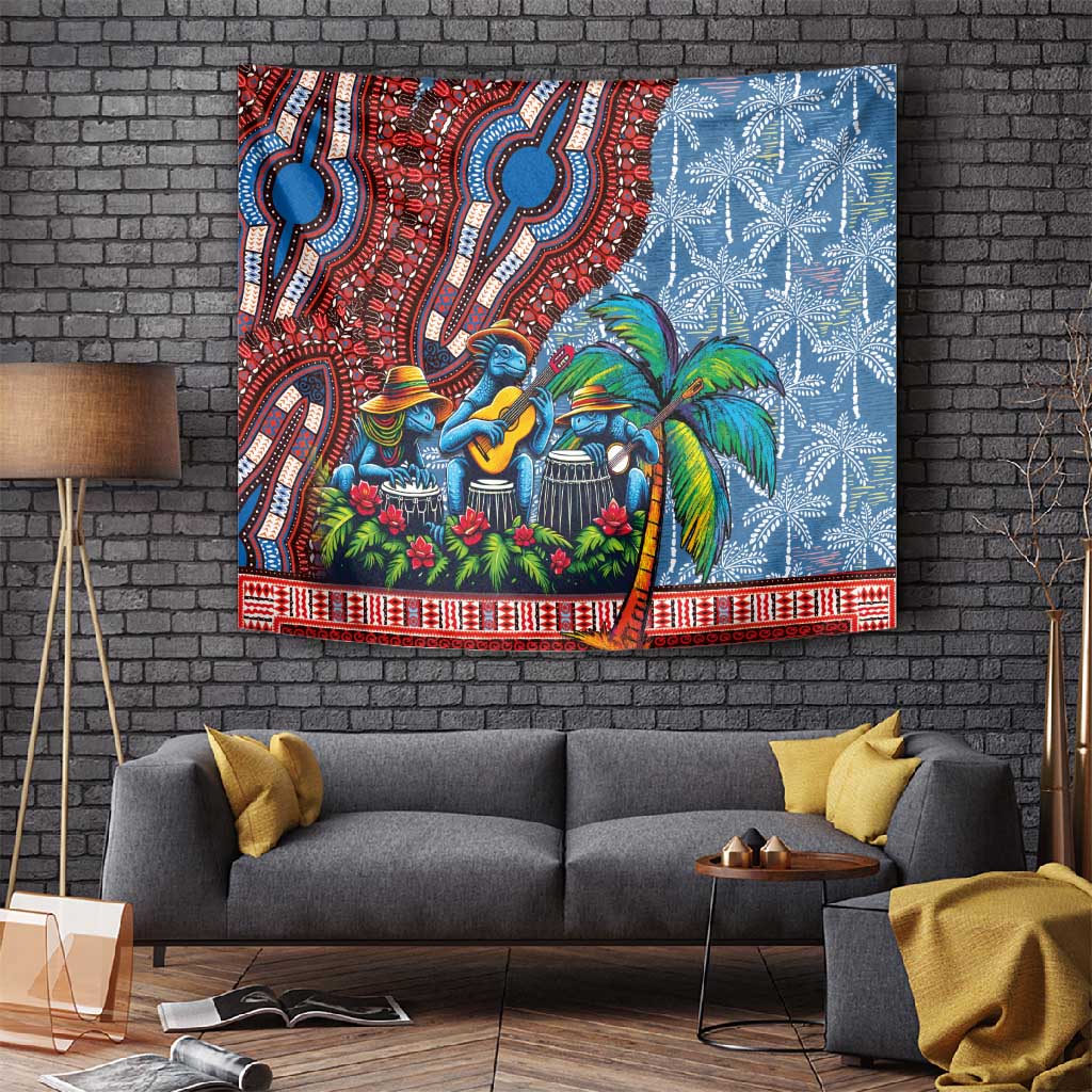 Afro-Caribbean Tapestry African Dashiki Style with Caribbean Music with Blue Iguanas LT03