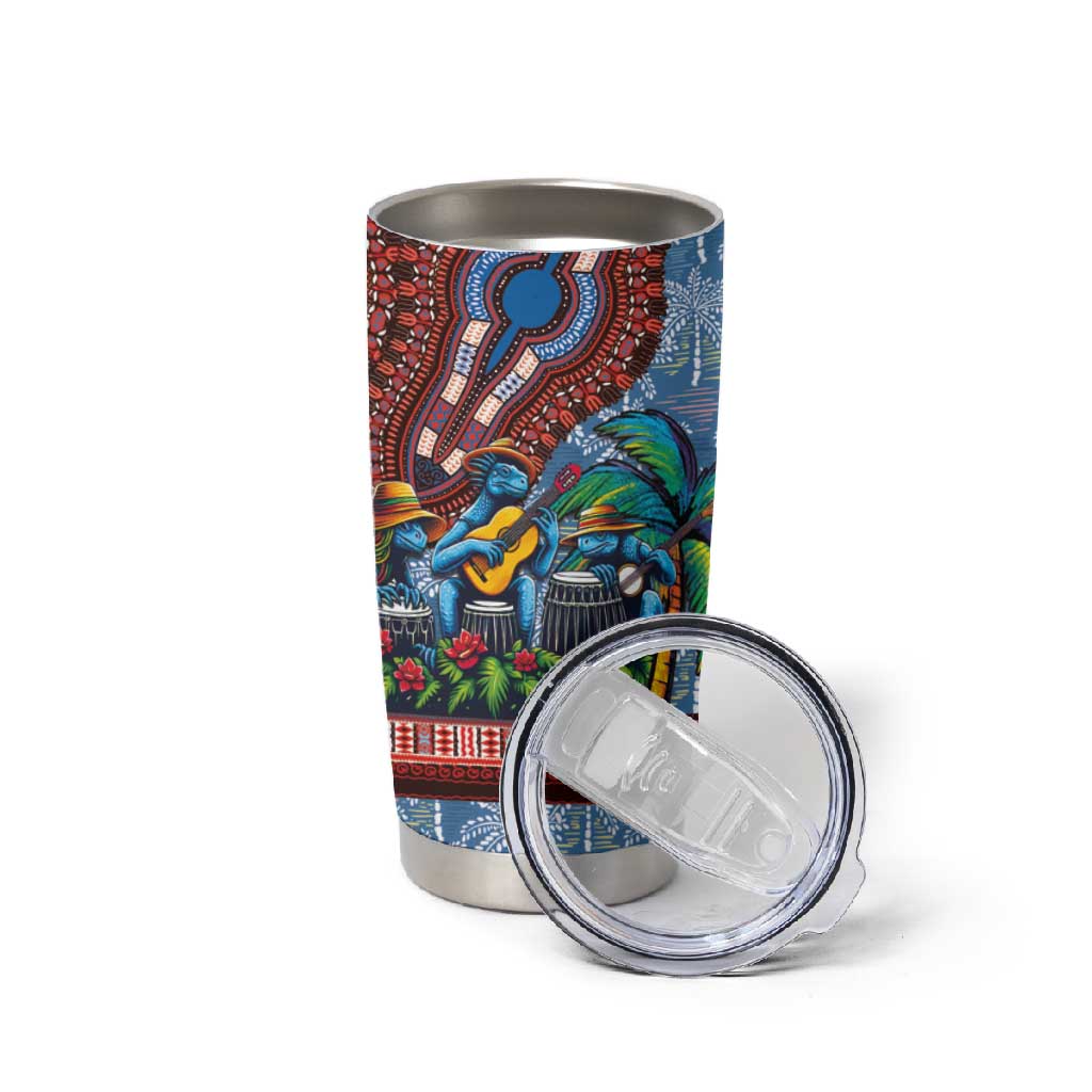 Afro-Caribbean Tumbler Cup African Dashiki Style with Caribbean Music with Blue Iguanas LT03
