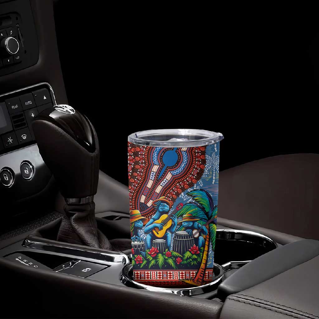 Afro-Caribbean Tumbler Cup African Dashiki Style with Caribbean Music with Blue Iguanas LT03