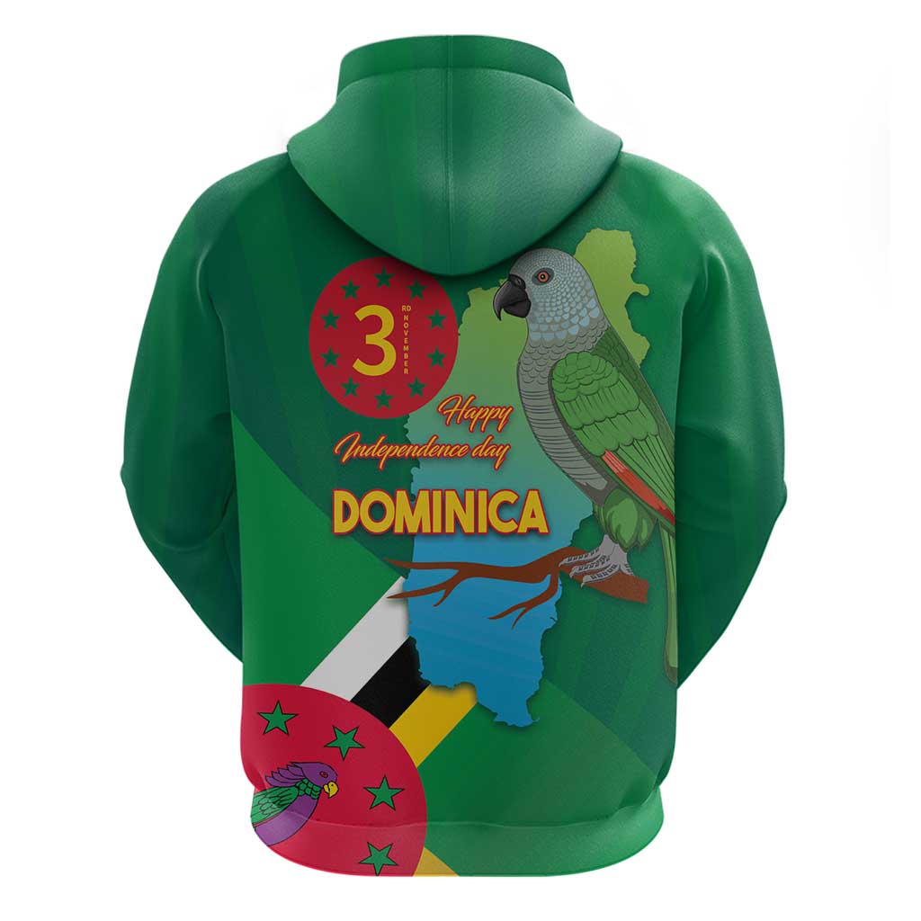 Dominica Independence Day Hoodie Imperial Amazon With National Flag and Map LT03