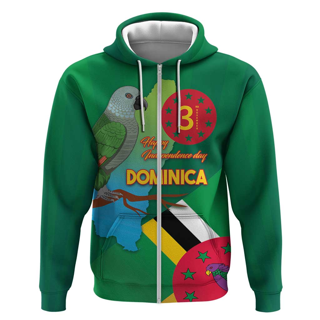 Dominica Independence Day Hoodie Imperial Amazon With National Flag and Map LT03