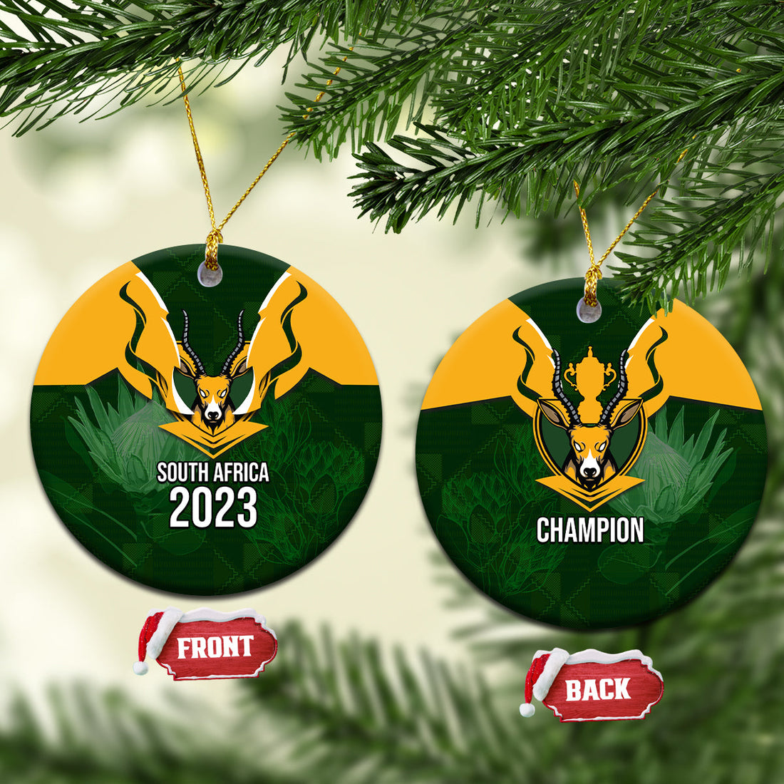 South Africa Rugby Ceramic Ornament Springbok Mascot History Champion World Rugby 2023 LT03