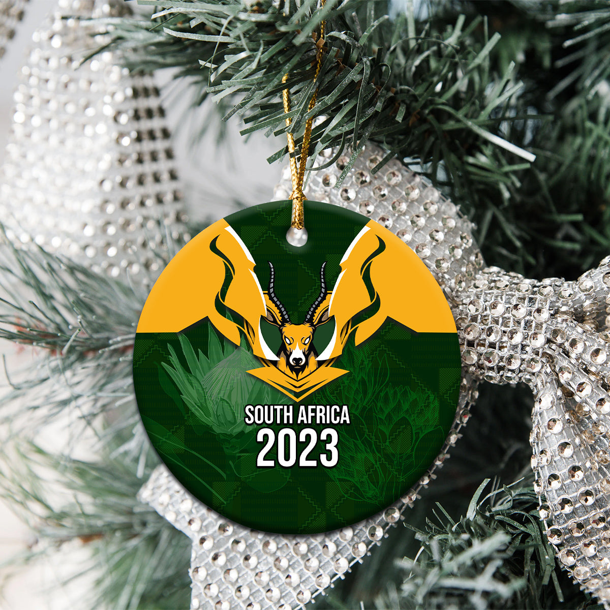 South Africa Rugby Ceramic Ornament Springbok Mascot History Champion World Rugby 2023 LT03