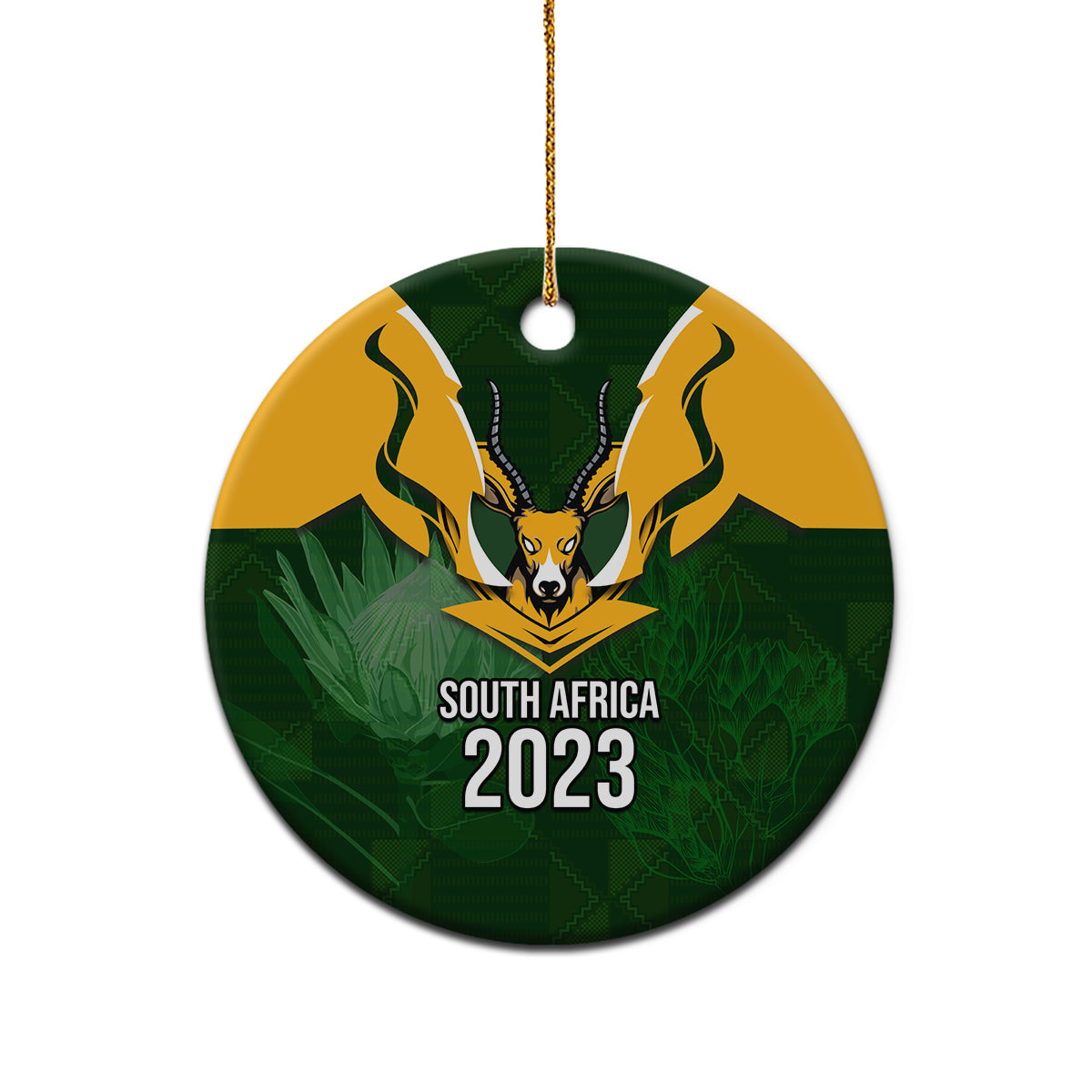 South Africa Rugby Ceramic Ornament Springbok Mascot History Champion World Rugby 2023 LT03