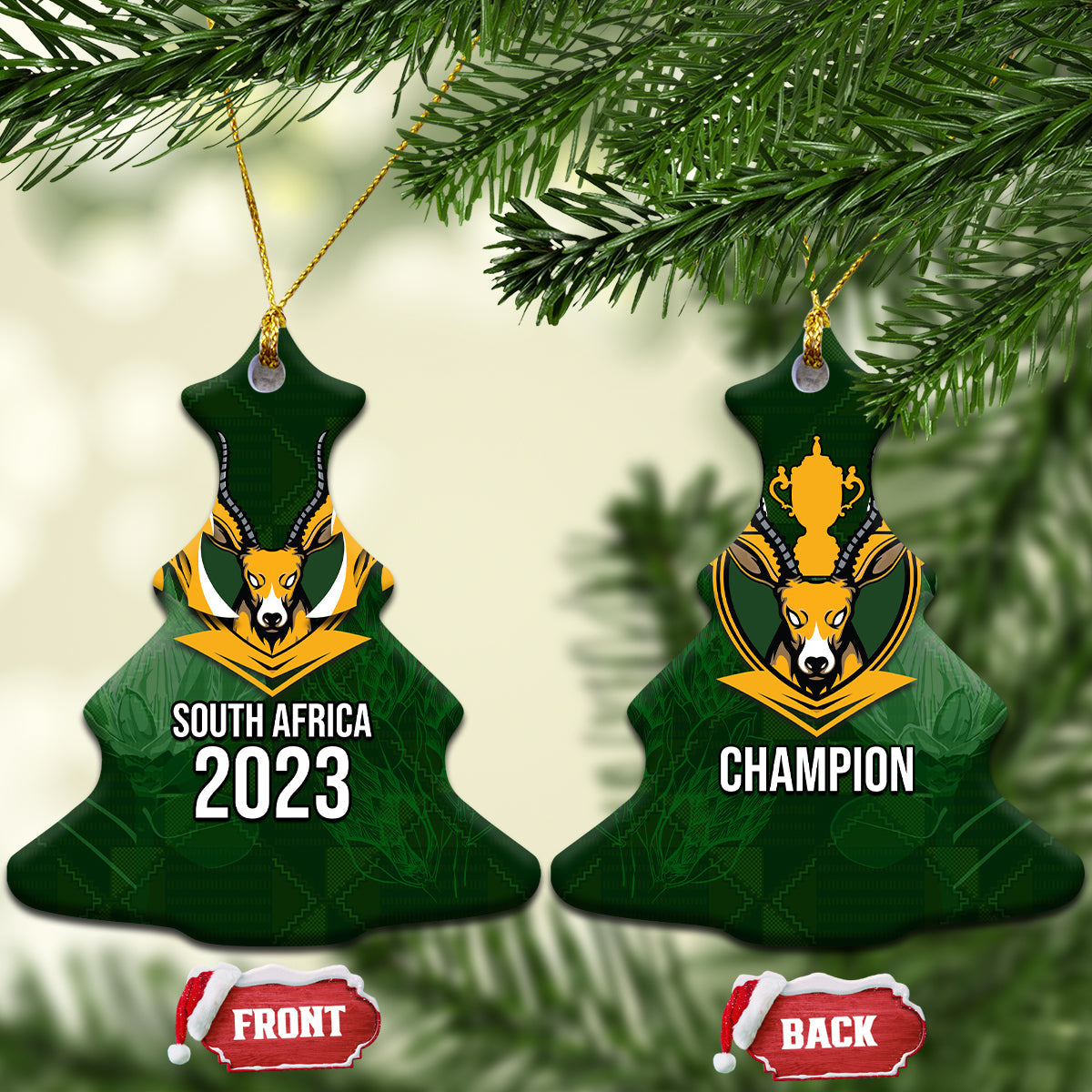 South Africa Rugby Ceramic Ornament Springbok Mascot History Champion World Rugby 2023 LT03
