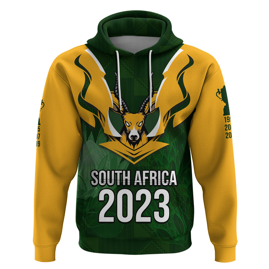 South Africa Rugby Hoodie Springbok Mascot History Champion World Rugby 2023 LT03