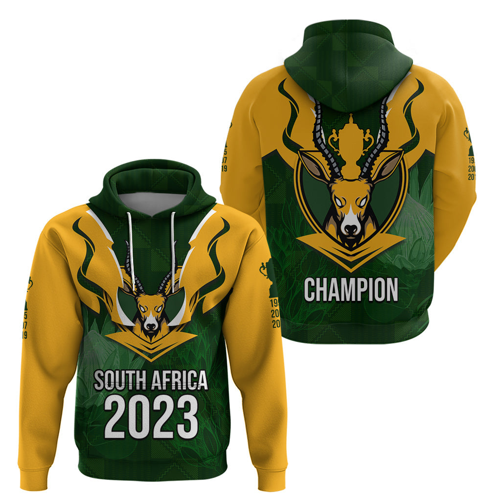 South Africa Rugby Hoodie Springbok Mascot History Champion World Rugby 2023 LT03