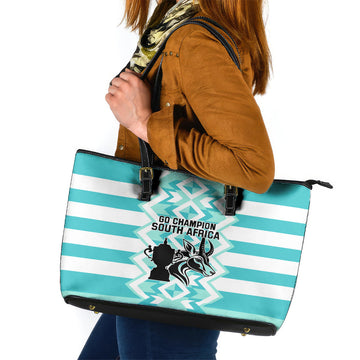 South Africa Rugby Leather Tote Bag Commemorative World Cup Winners 2023 LT03