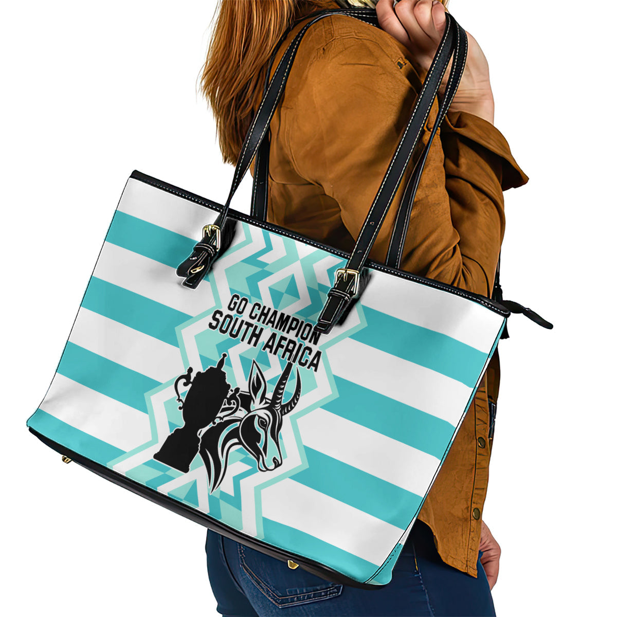 South Africa Rugby Leather Tote Bag Commemorative World Cup Winners 2023 LT03