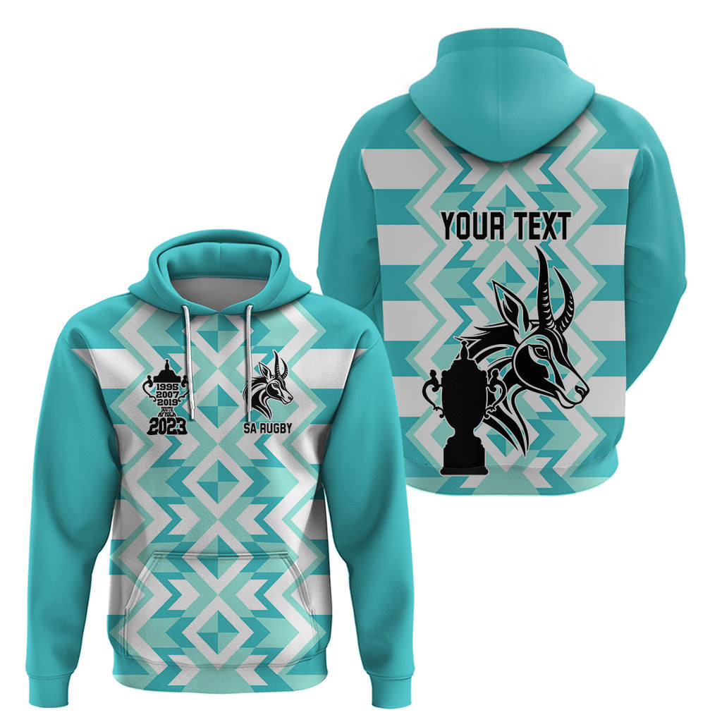Personalised South Africa Rugby Hoodie Commemorative World Cup Winners 2023 LT03