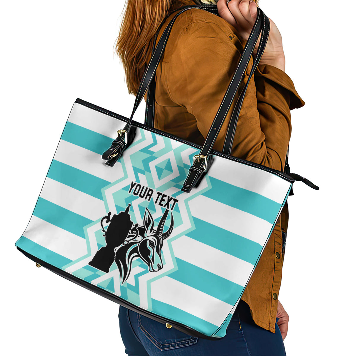 Personalised South Africa Rugby Leather Tote Bag Commemorative World Cup Winners 2023 LT03