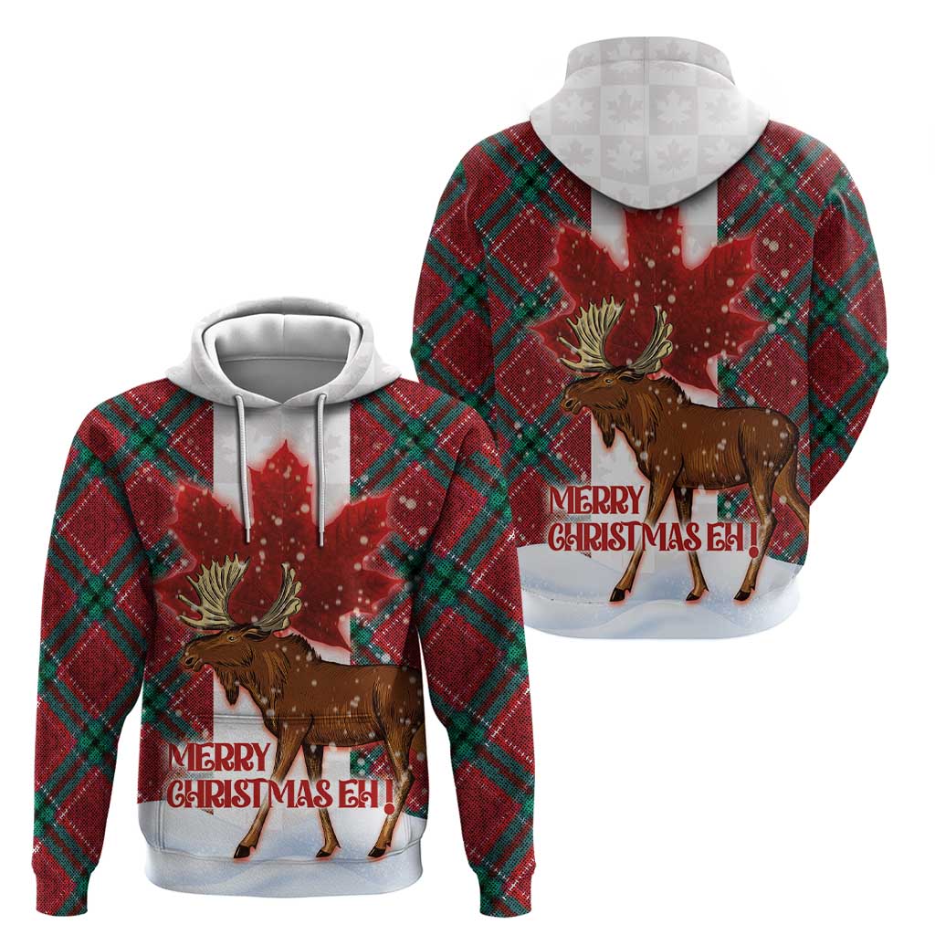 Canadian Christmas - Moose and Maple Retro Style Hoodie LT03