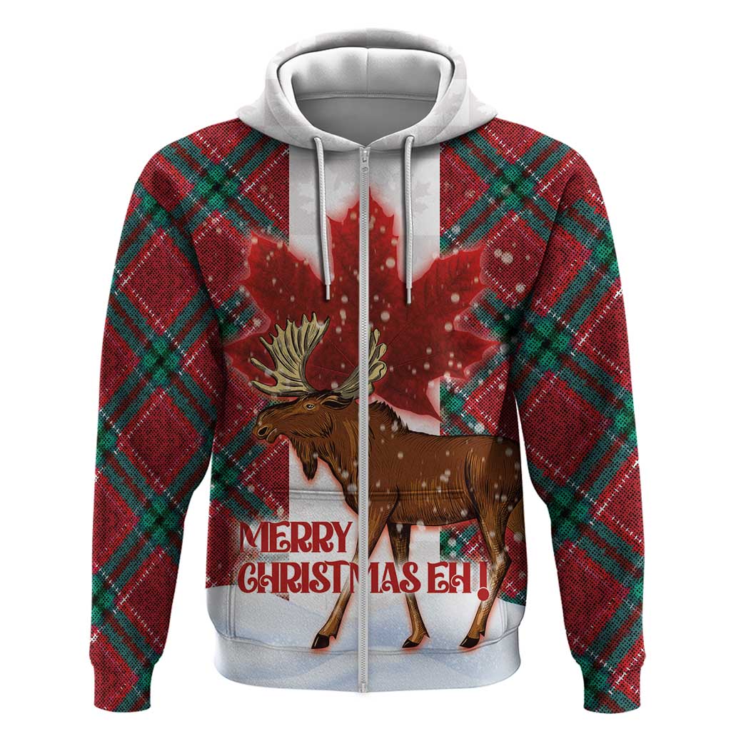 Canadian Christmas - Moose and Maple Retro Style Hoodie LT03