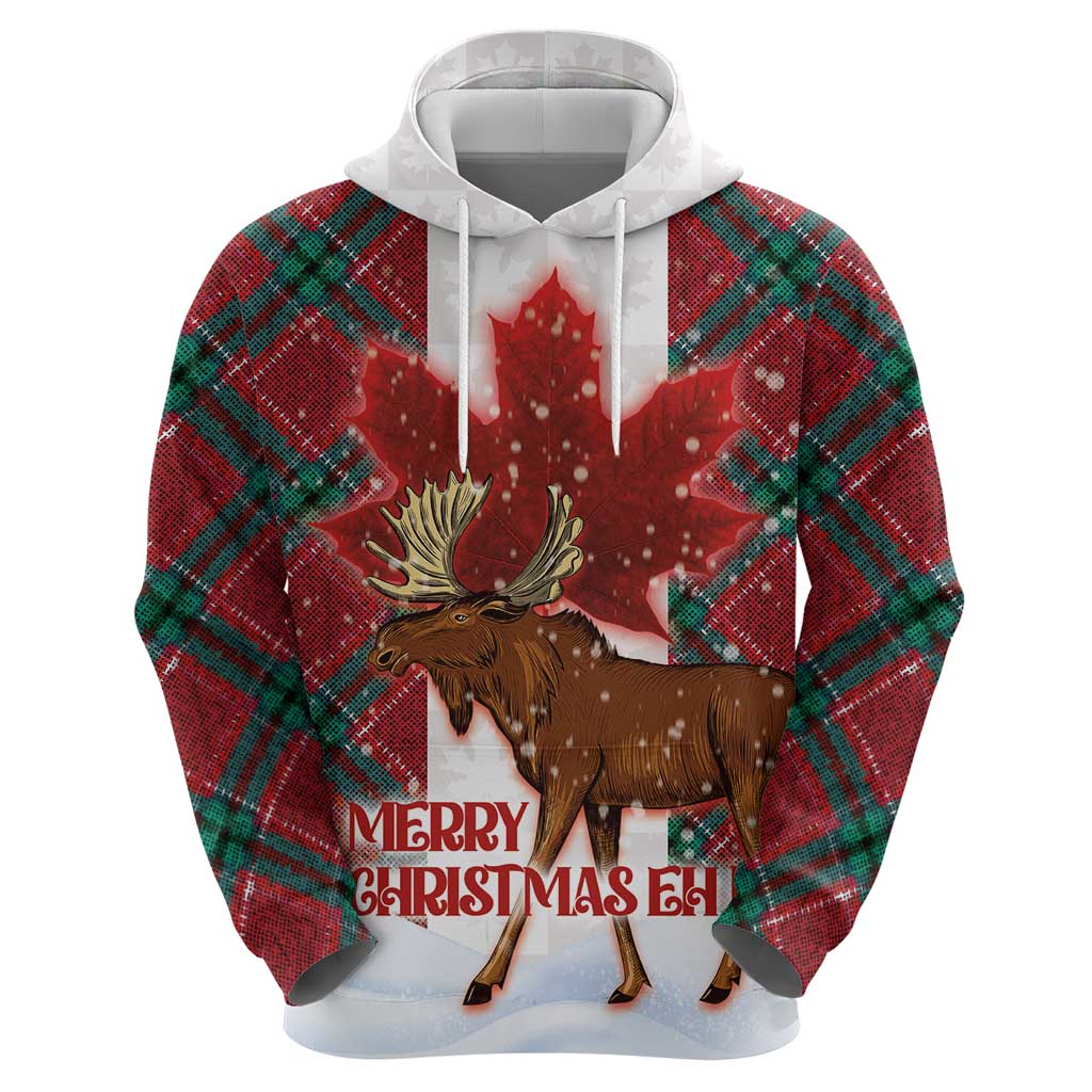 Canadian Christmas - Moose and Maple Retro Style Hoodie LT03