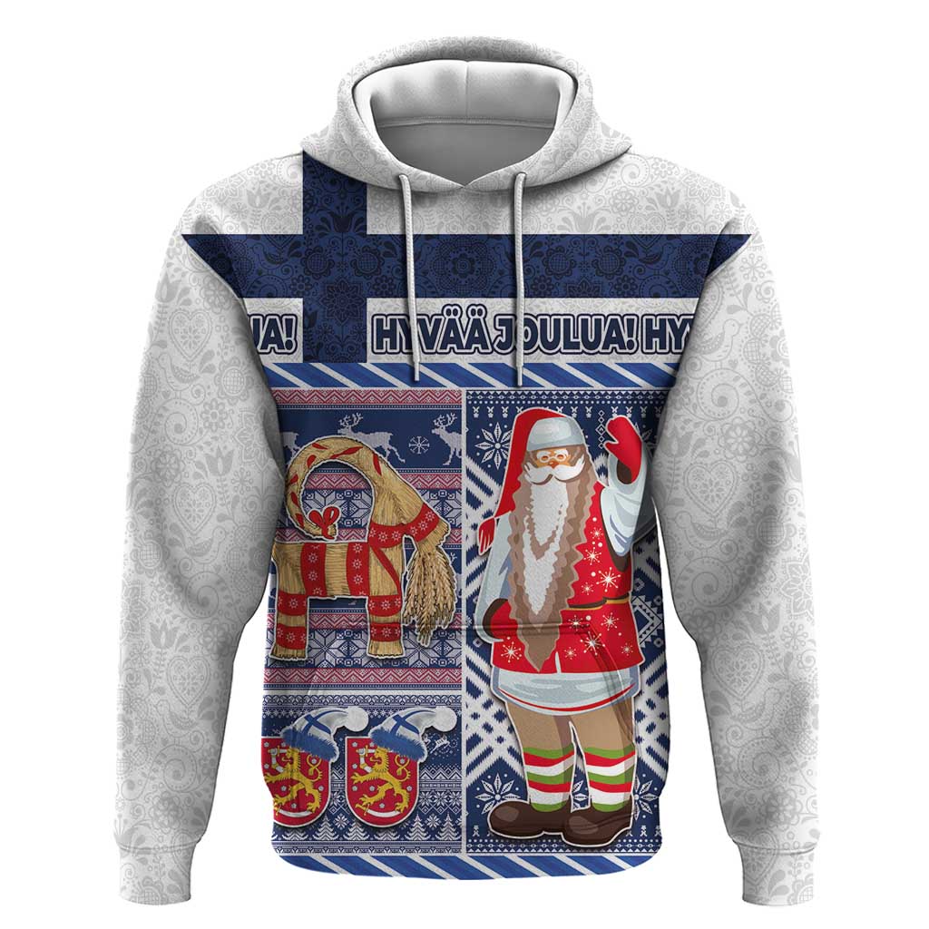 Yule Goat Joulupukki Finnish Christmas Hoodie Scandinavian Pattern LT03