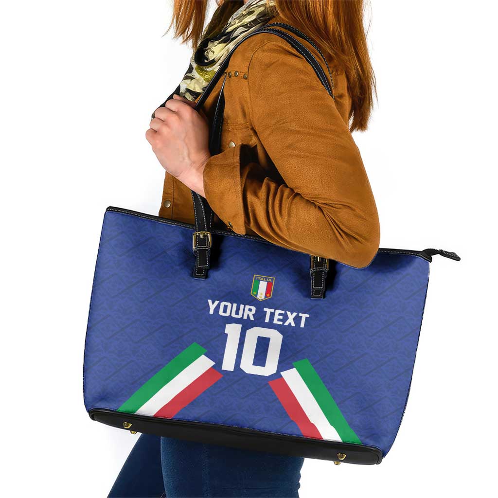 Italy Football 2024 Go Champion Leather Tote Bag LT03
