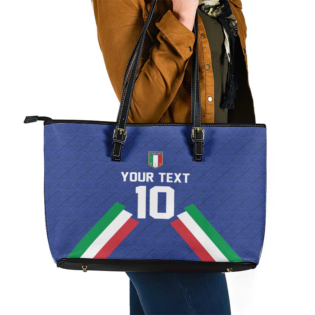 Italy Football 2024 Go Champion Leather Tote Bag LT03