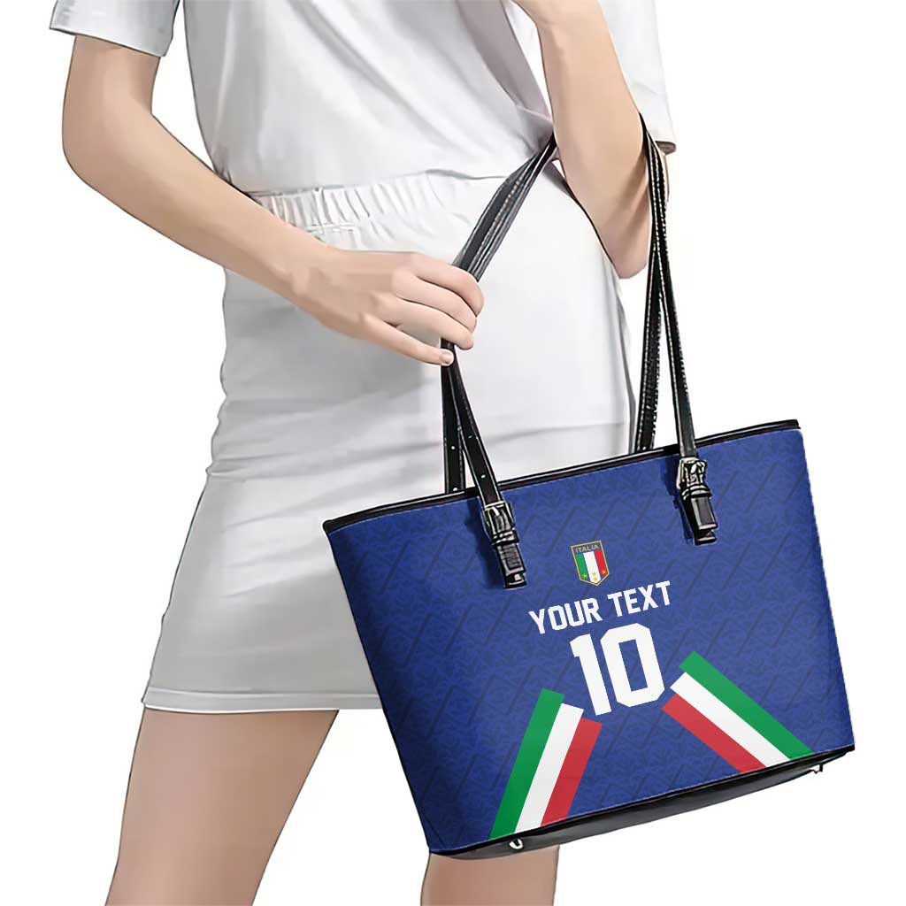 Italy Football 2024 Go Champion Leather Tote Bag LT03