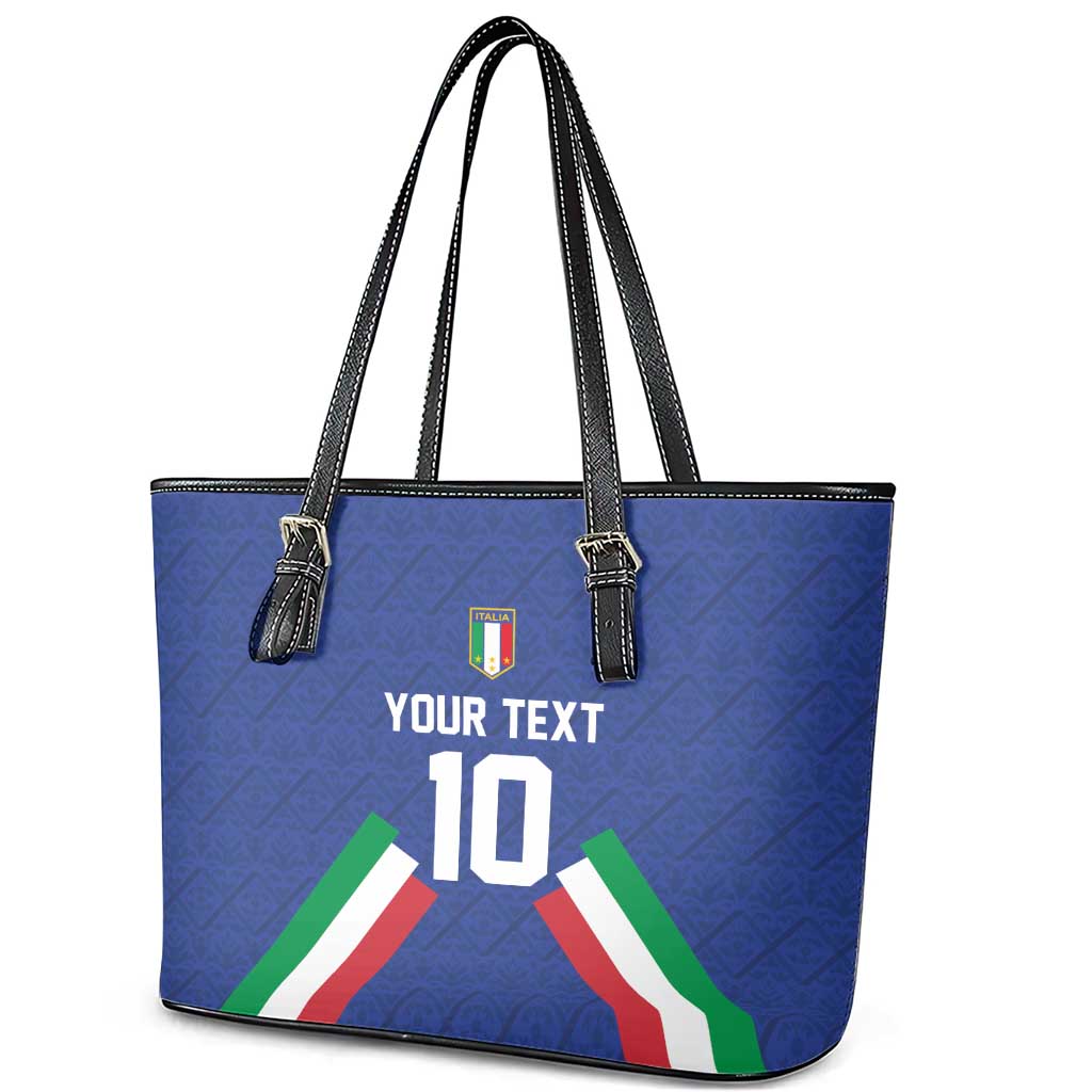 Italy Football 2024 Go Champion Leather Tote Bag LT03