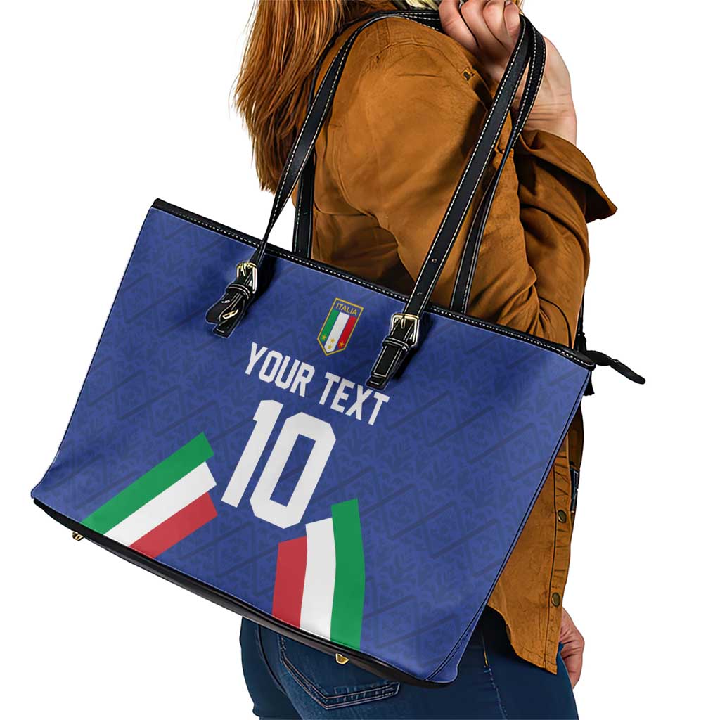 Italy Football 2024 Go Champion Leather Tote Bag LT03