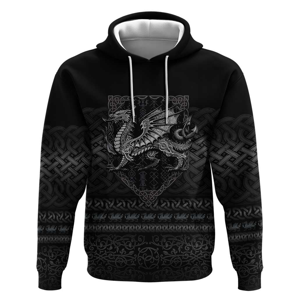 Welsh Celtic Culture Hoodie Wales Y Ddraig Goch with Knot LT03