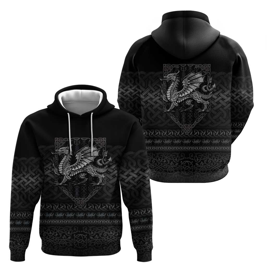 Welsh Celtic Culture Hoodie Wales Y Ddraig Goch with Knot LT03