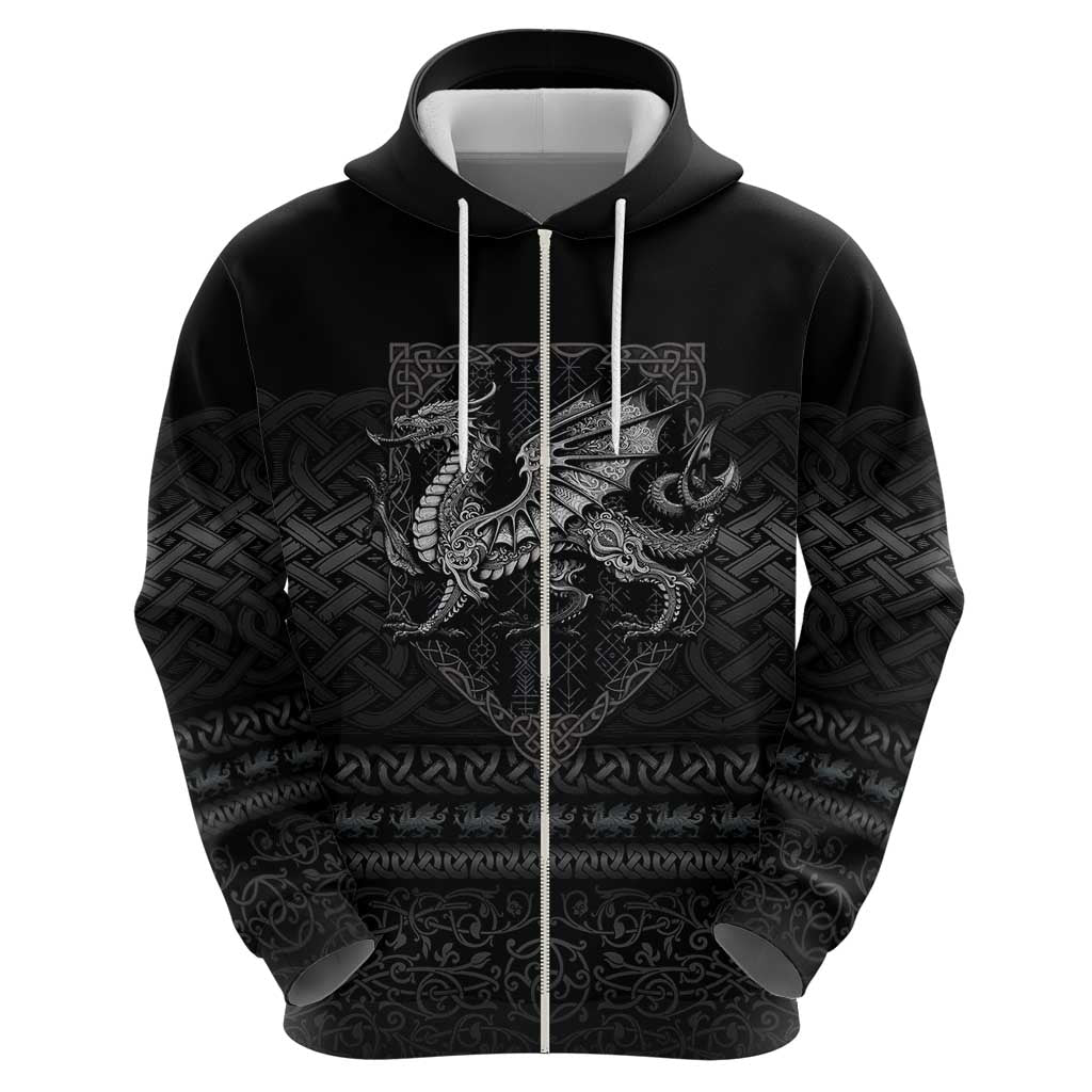 Welsh Celtic Culture Hoodie Wales Y Ddraig Goch with Knot LT03