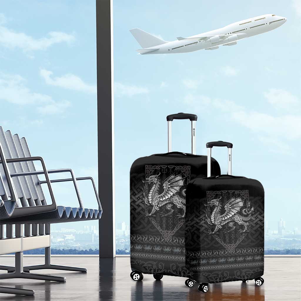 Welsh Celtic Culture Luggage Cover Wales Y Ddraig Goch with Knot LT03