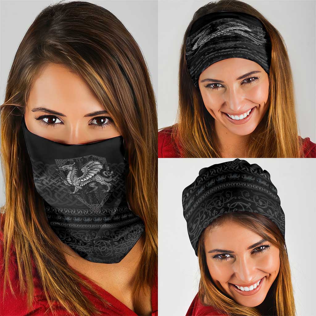 Welsh Celtic Culture Neck Gaiter Wales Y Ddraig Goch with Knot LT03