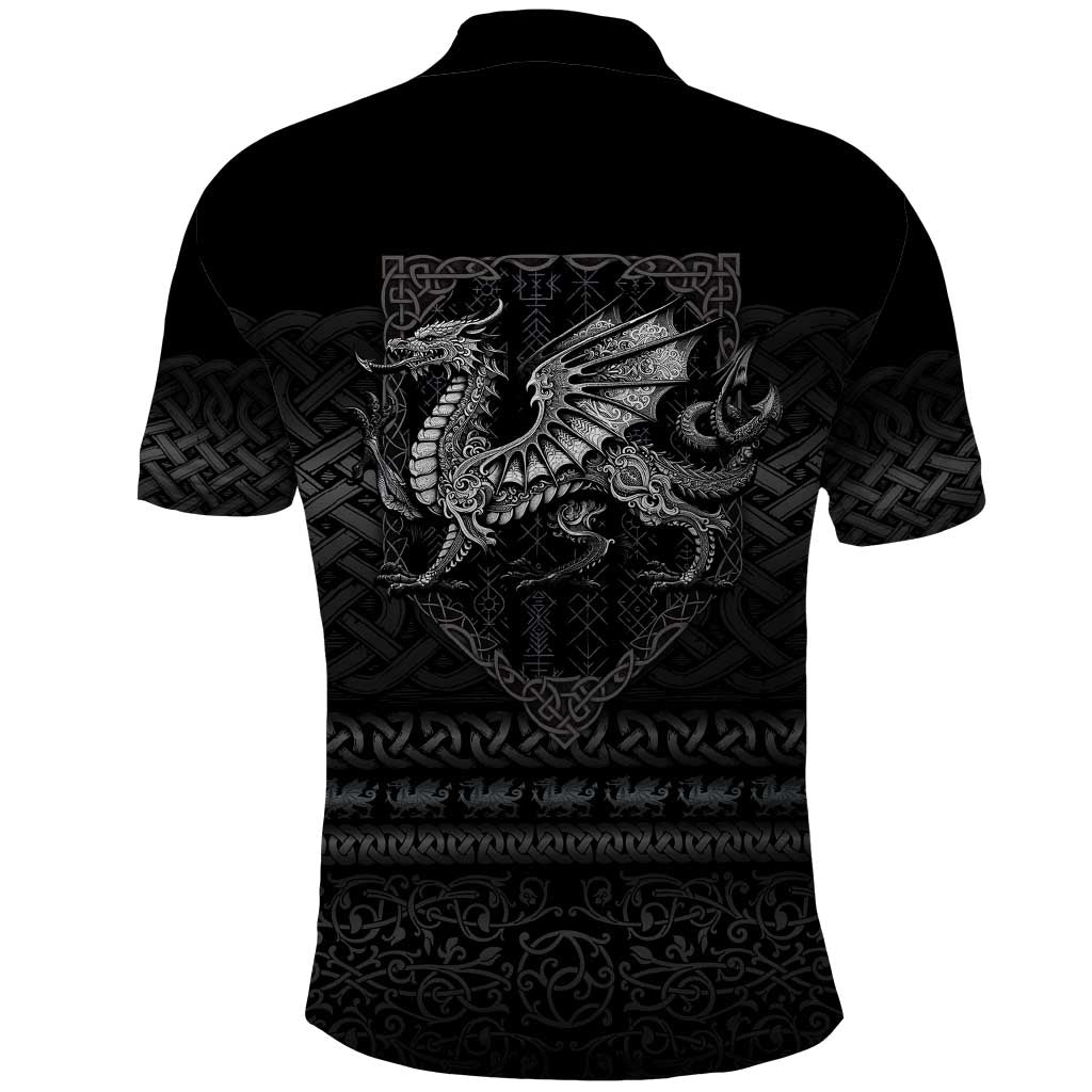 Welsh Celtic Culture Polo Shirt Wales Y Ddraig Goch with Knot LT03