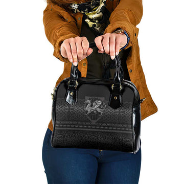 Welsh Celtic Culture Shoulder Handbag Wales Y Ddraig Goch with Knot LT03