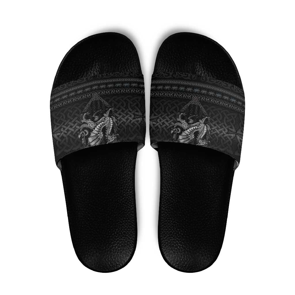 Welsh Celtic Culture Slide Sandals Wales Y Ddraig Goch with Knot LT03