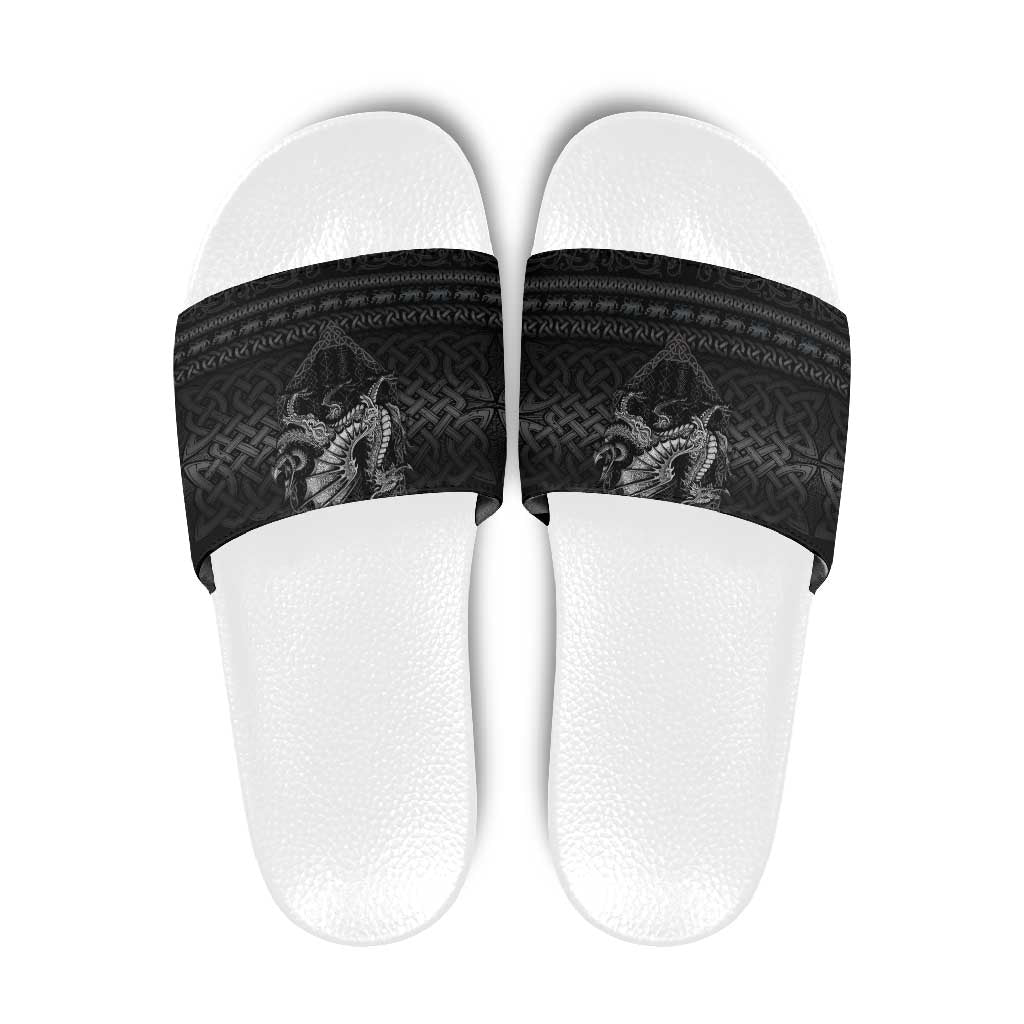 Welsh Celtic Culture Slide Sandals Wales Y Ddraig Goch with Knot LT03